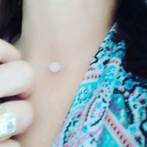 PINK QUARTZ GOLD CHOKER NECKLACE